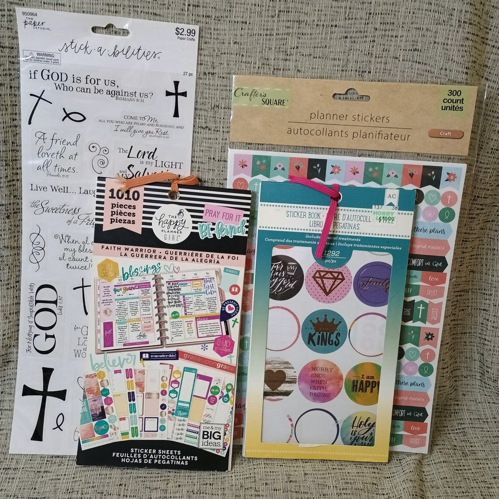 Faith Religious Planner Sticker Lot Happy Planner Faith Warrior Bible Journaling